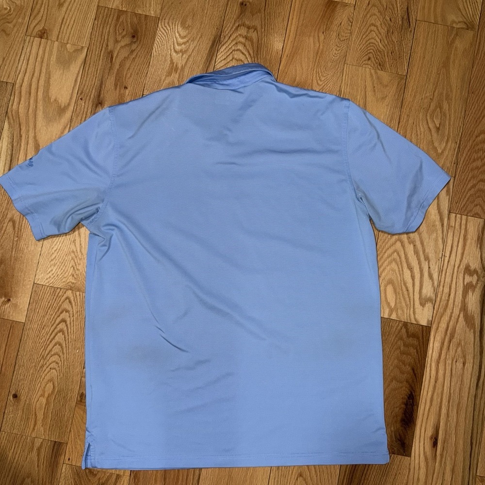 Callaway Opti-Dri Mens Golf Polo Shirt Light Blue And White Stripes Size Large - Picture 8 of 8